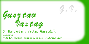 gusztav vastag business card